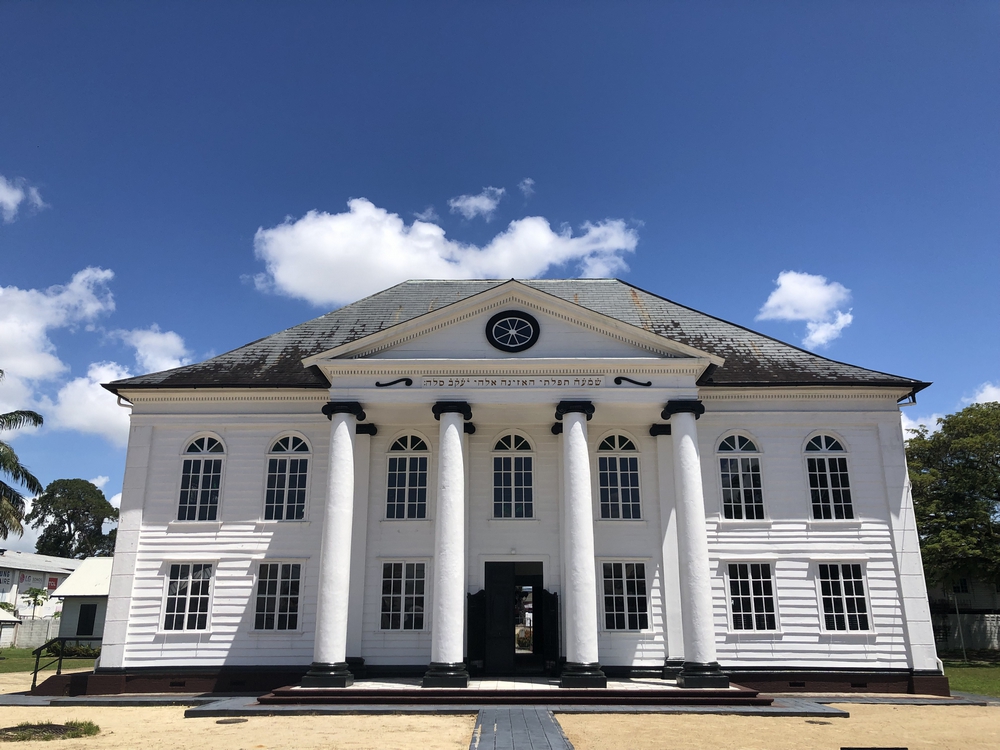 The Neveh Shalom Jewish Synagogue in Paramaribo.