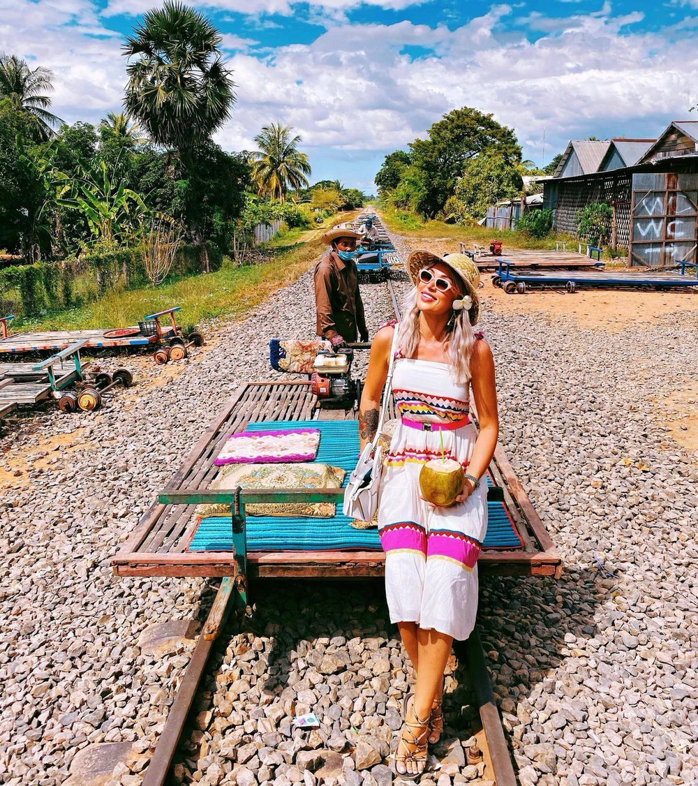 Bamboo Train in Battambang, Cambodia