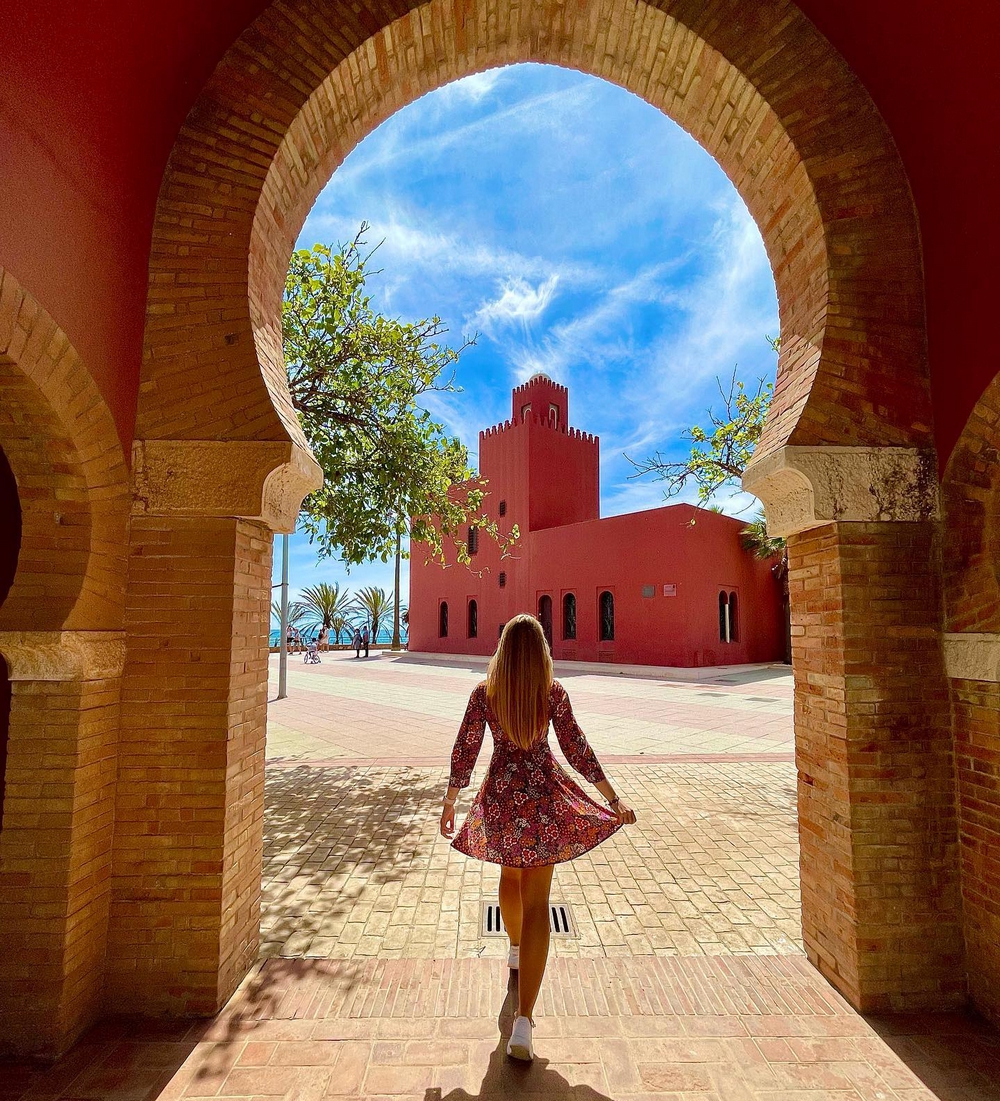 The Arabesque-style castle Castillo Bil Bil, in front of the beach in Benalmádena, Costa del Sol - Spain