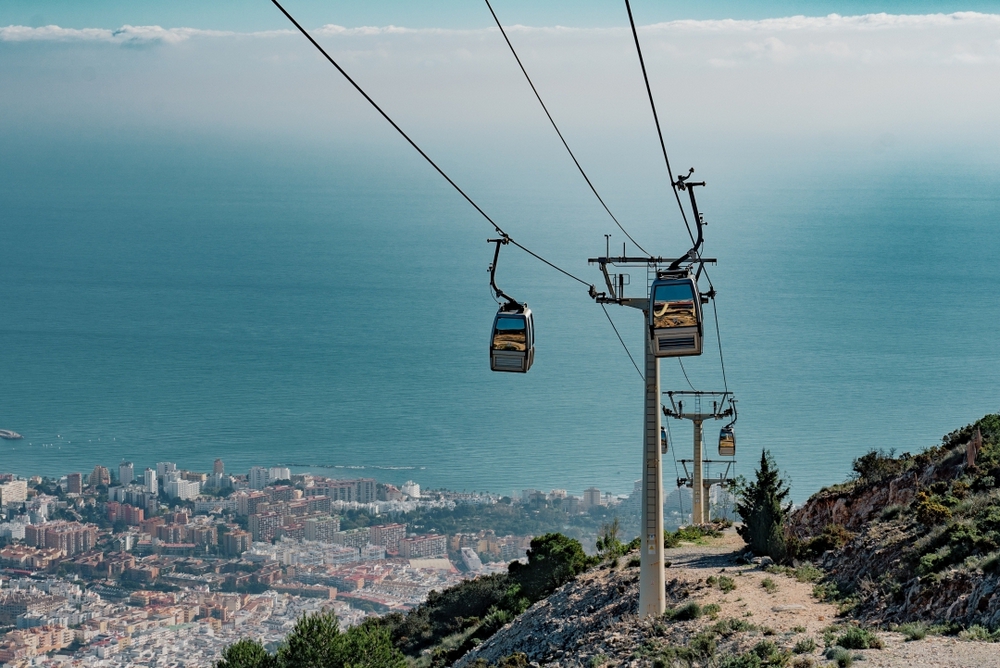Benalmádena Cable Car (Teleférico), with a great view of the Costa del Sol.