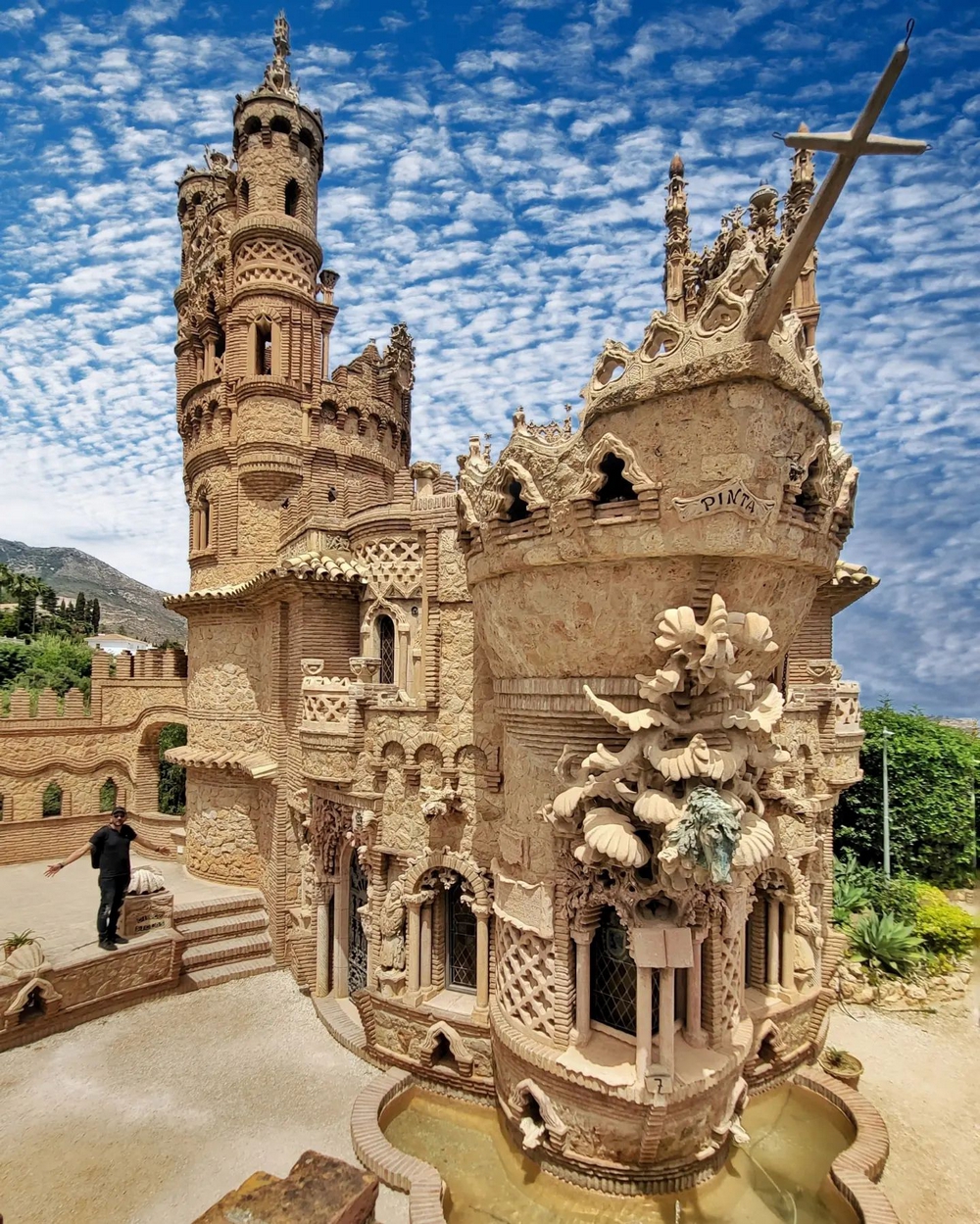 Castillo de Colomares, a little castle dedicated to Christopher Columbus in Benalmádena Pueblo, Spain