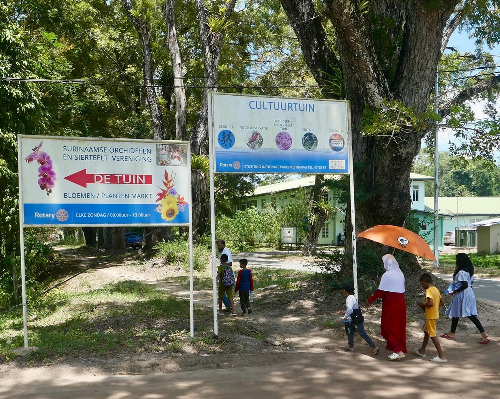 The Cultuurtuin botanical garden in Paramaribo