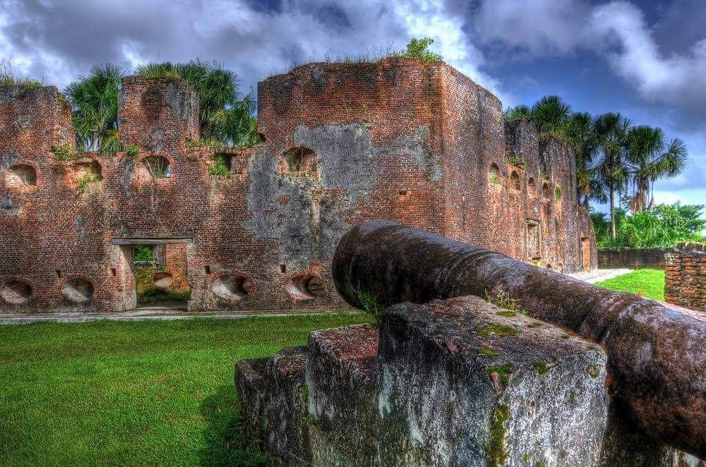 Fort Zeelandia on Fort Island, Essequibo River in Guyana