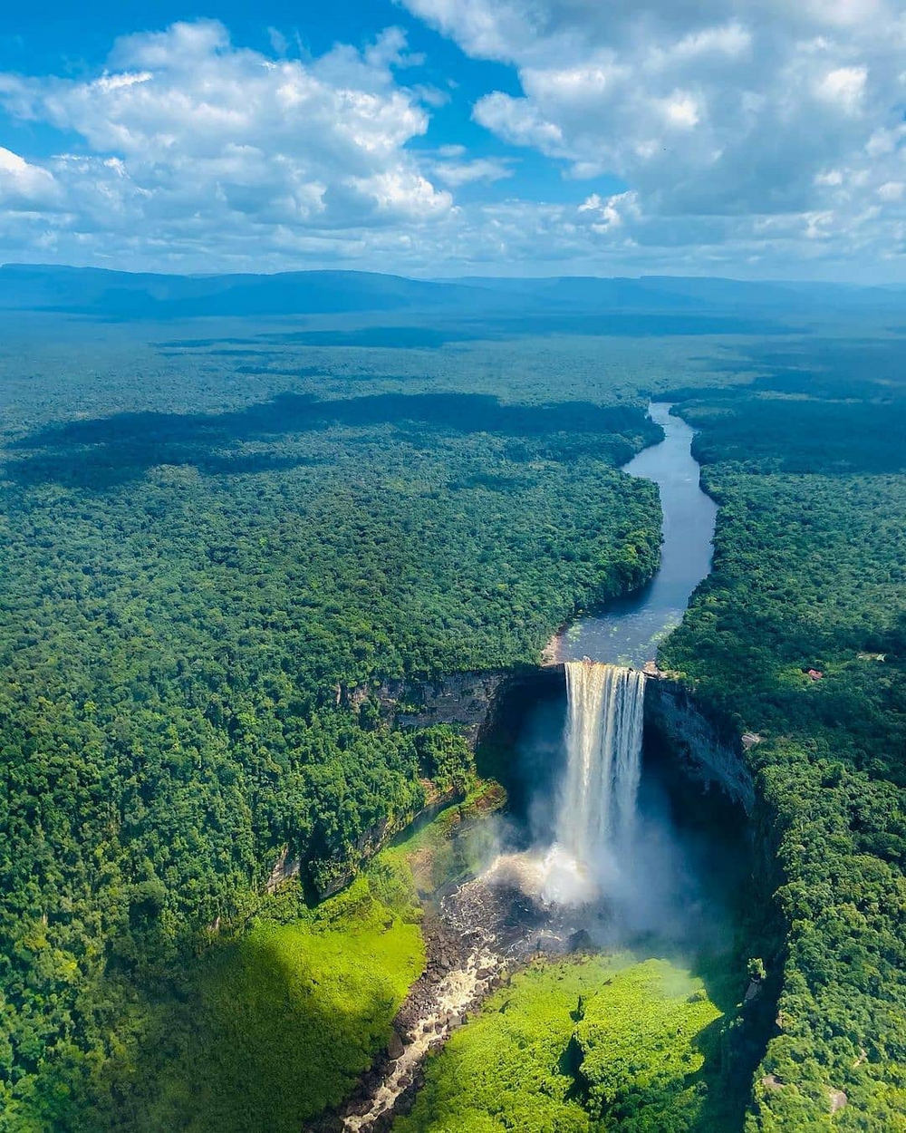 View of Kaieteur Falls from the scenic flight in Guyana