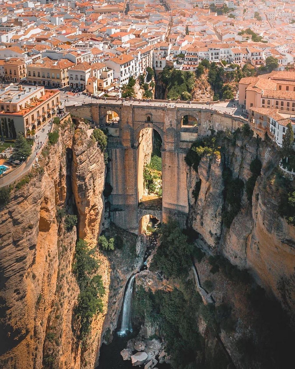 Aerial view of Ronda, an amazing excursion or day trip from Benalmádena