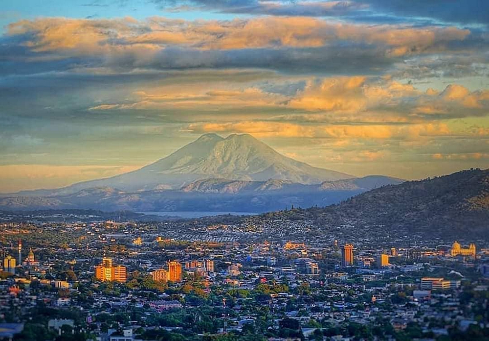 San Salvador city with the Volcano in the background